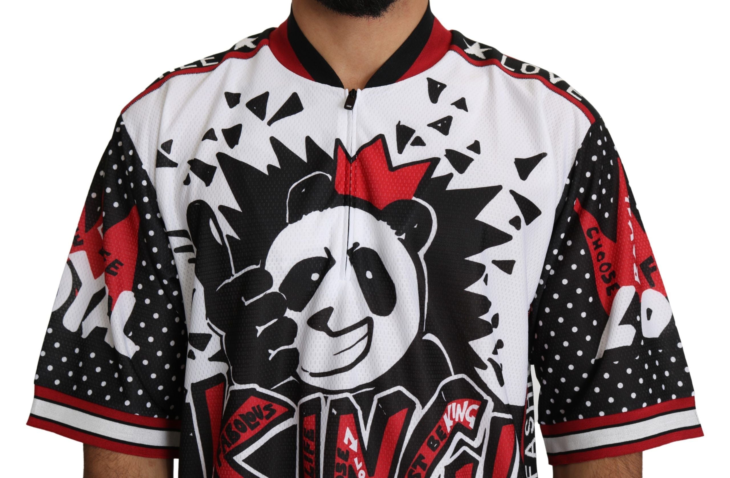 Wit King Panda Top Polyester Heren T-shirt