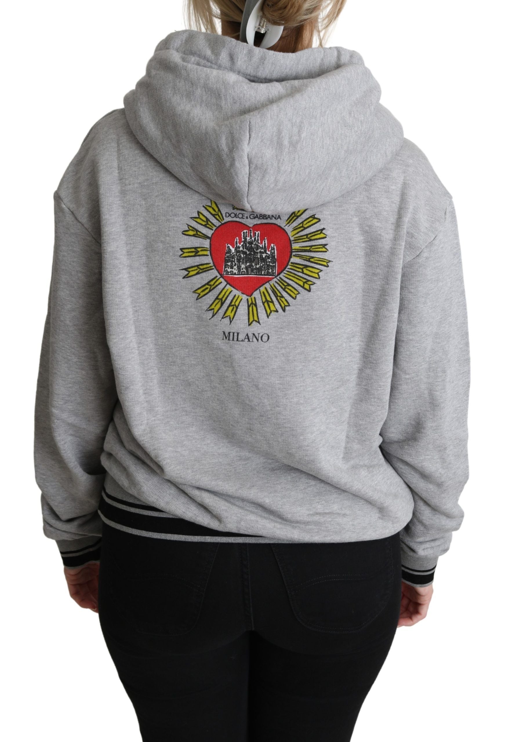 Grijze bedrukte hoodie met exclusieve logoprint