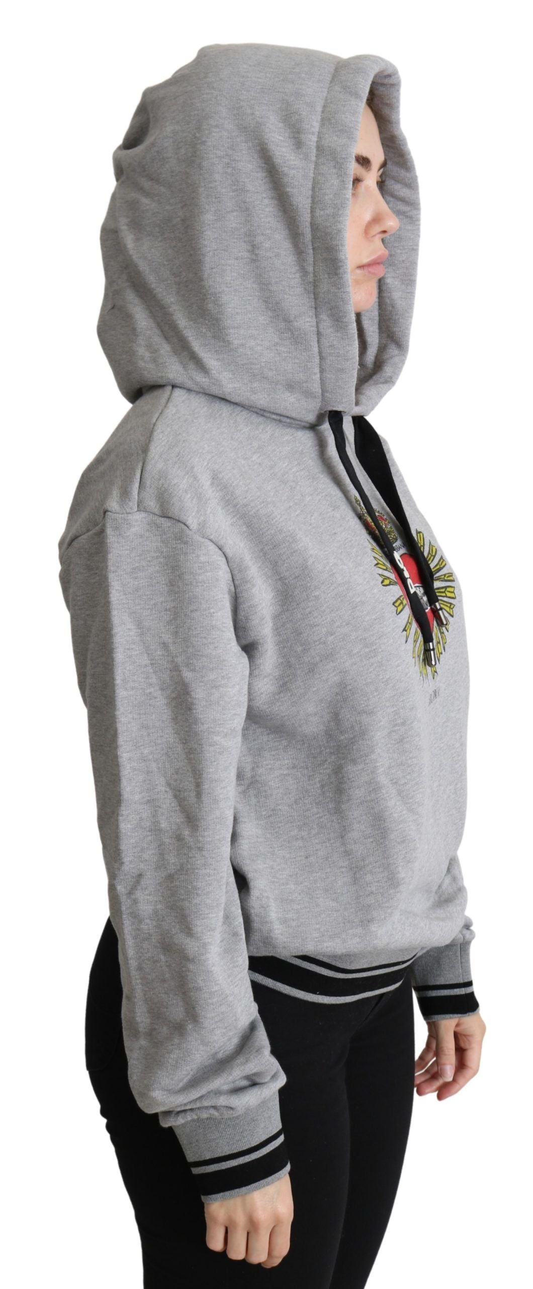 Grijze bedrukte hoodie met exclusieve logoprint