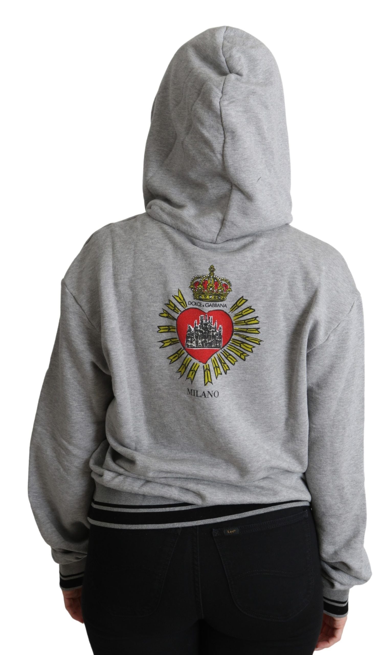 Grijze bedrukte hoodie met exclusieve logoprint