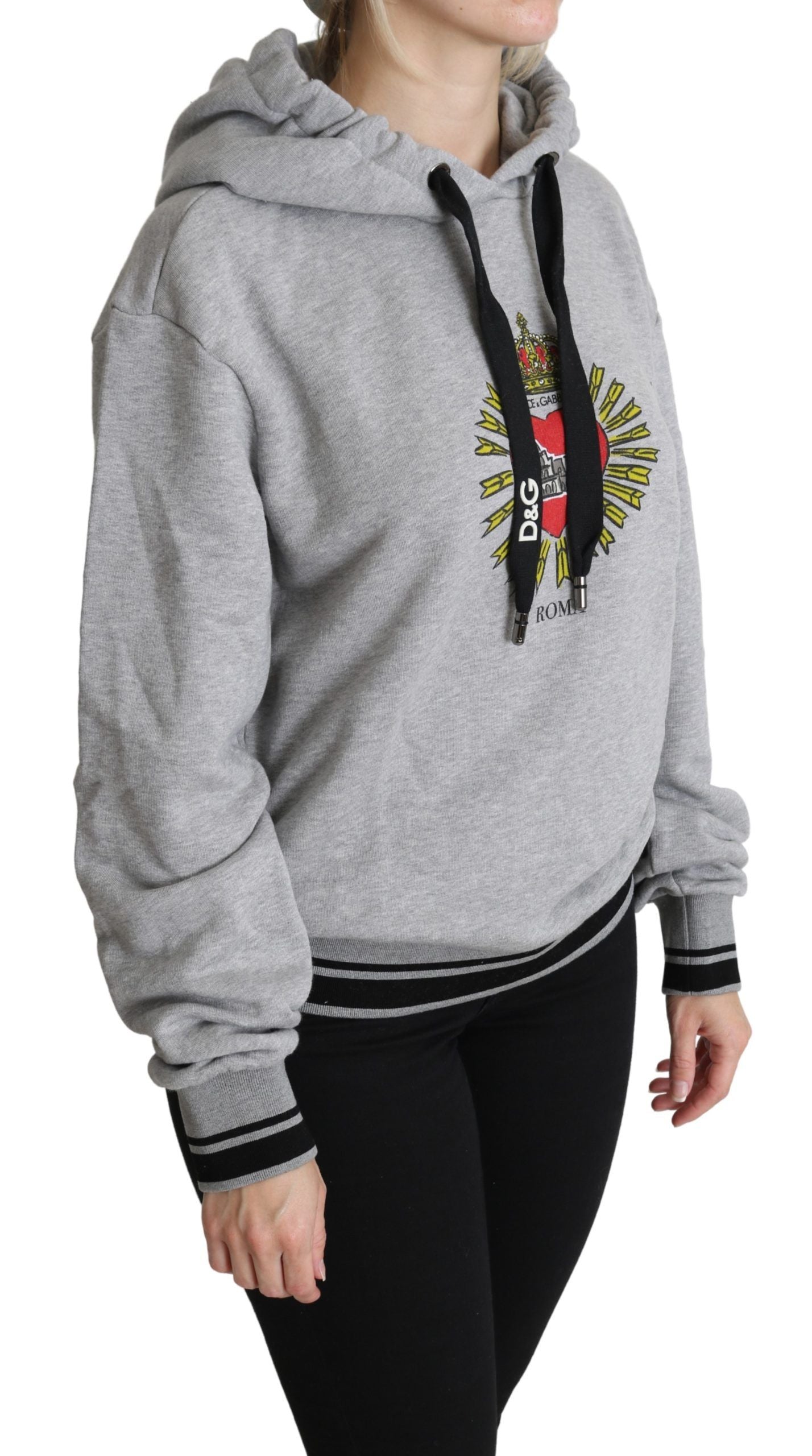 Grijze bedrukte hoodie met exclusieve logoprint