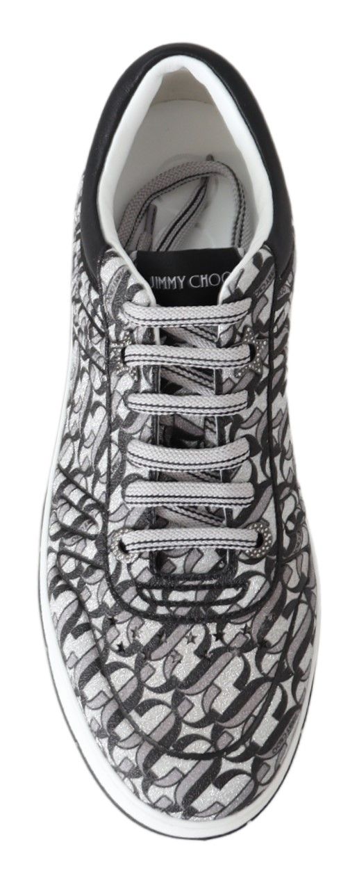 Glinsterende instapsneakers - zilver en zwart