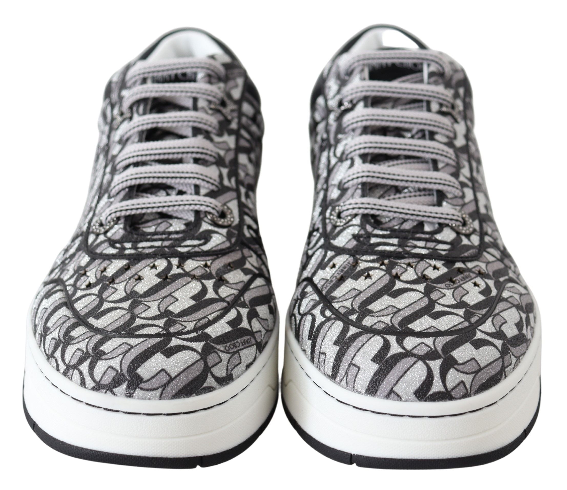 Glinsterende instapsneakers - zilver en zwart