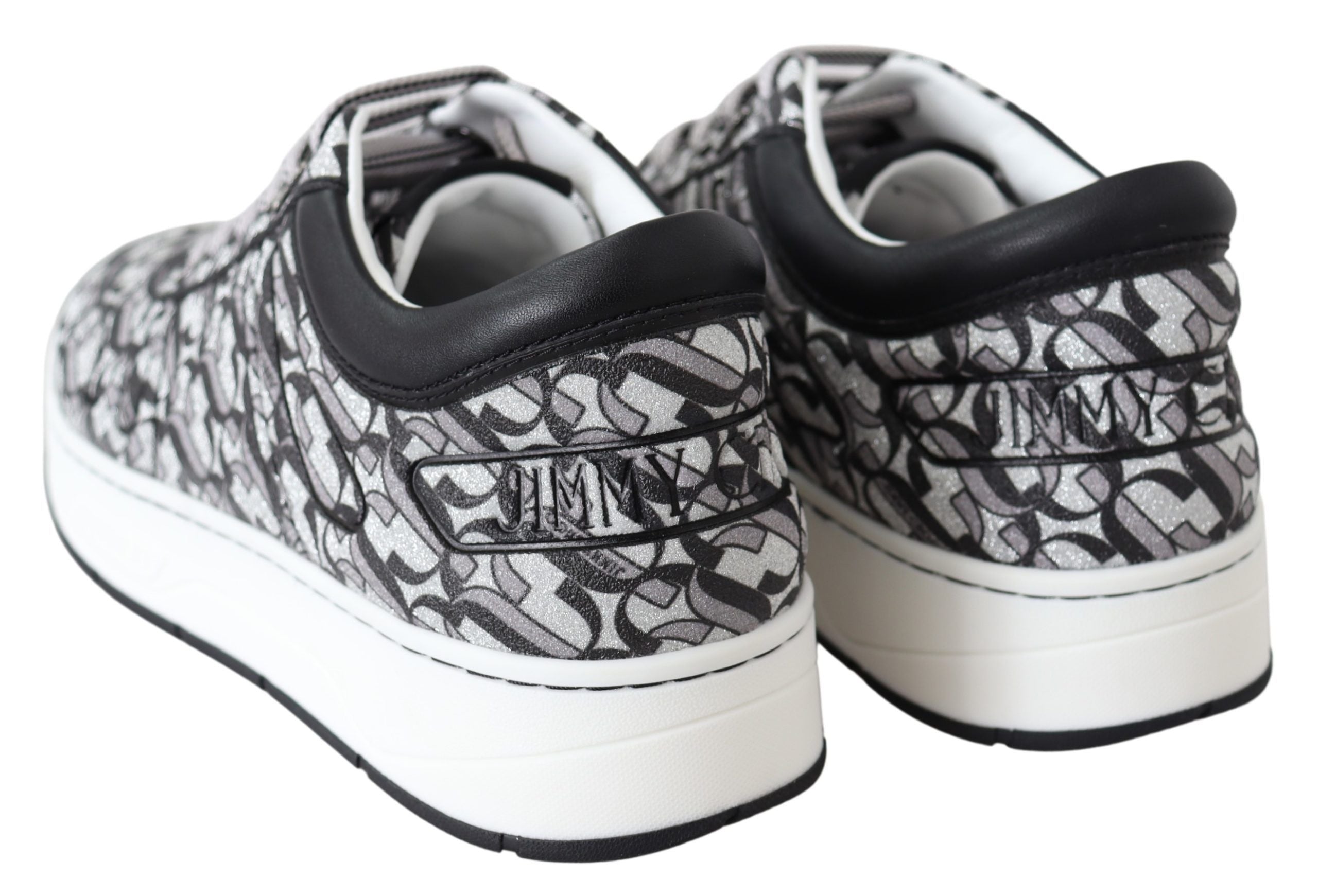 Glinsterende instapsneakers - zilver en zwart