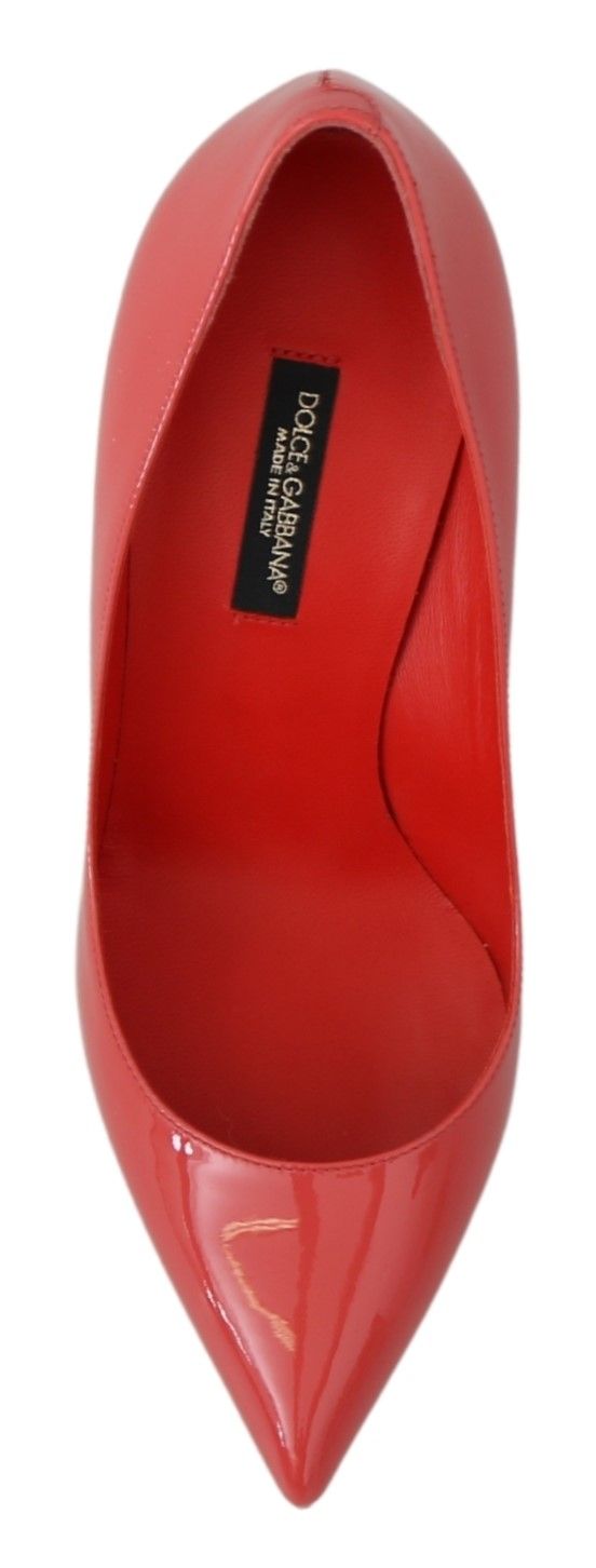 Donkerroze lakleren pumps met hak