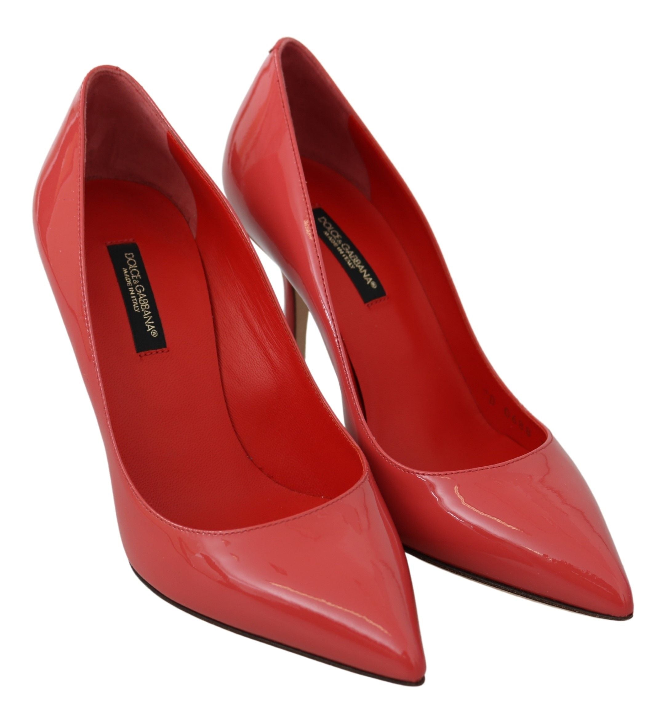 Donkerroze lakleren pumps met hak