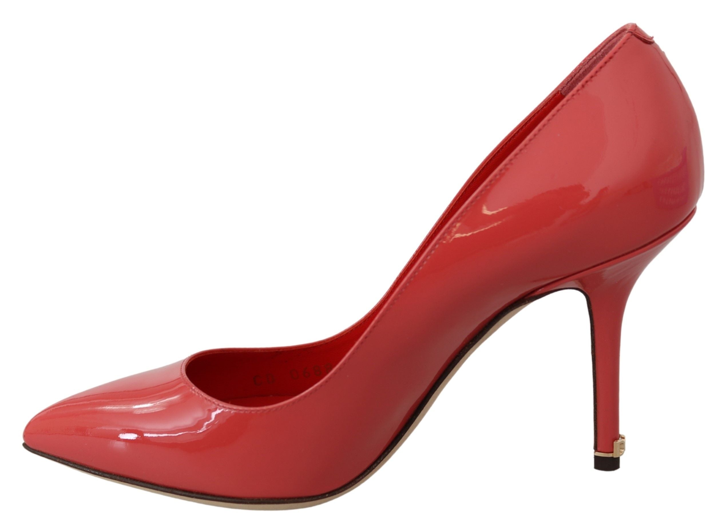 Donkerroze lakleren pumps met hak