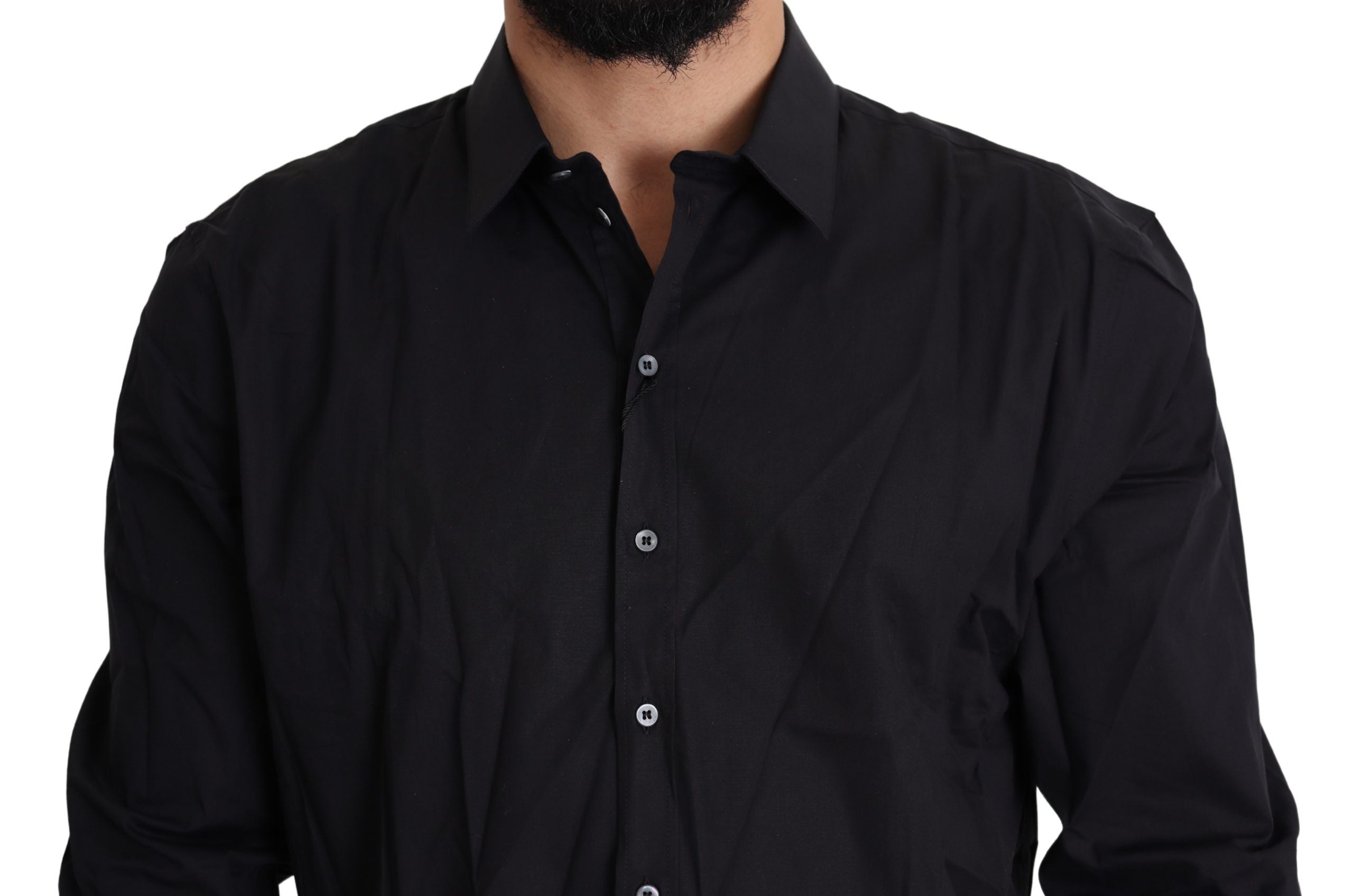 Zwarte katoenen stretchjurk SICILIA Shirt