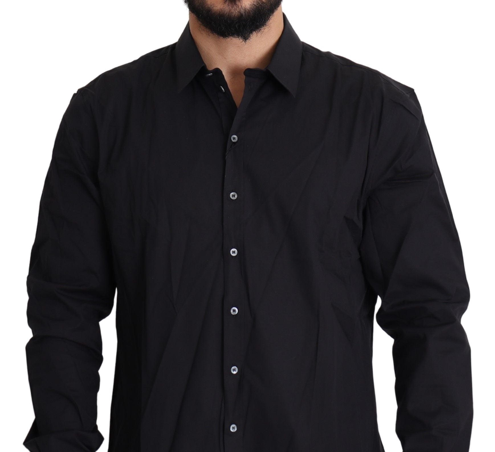 Zwarte katoenen stretchjurk SICILIA Shirt