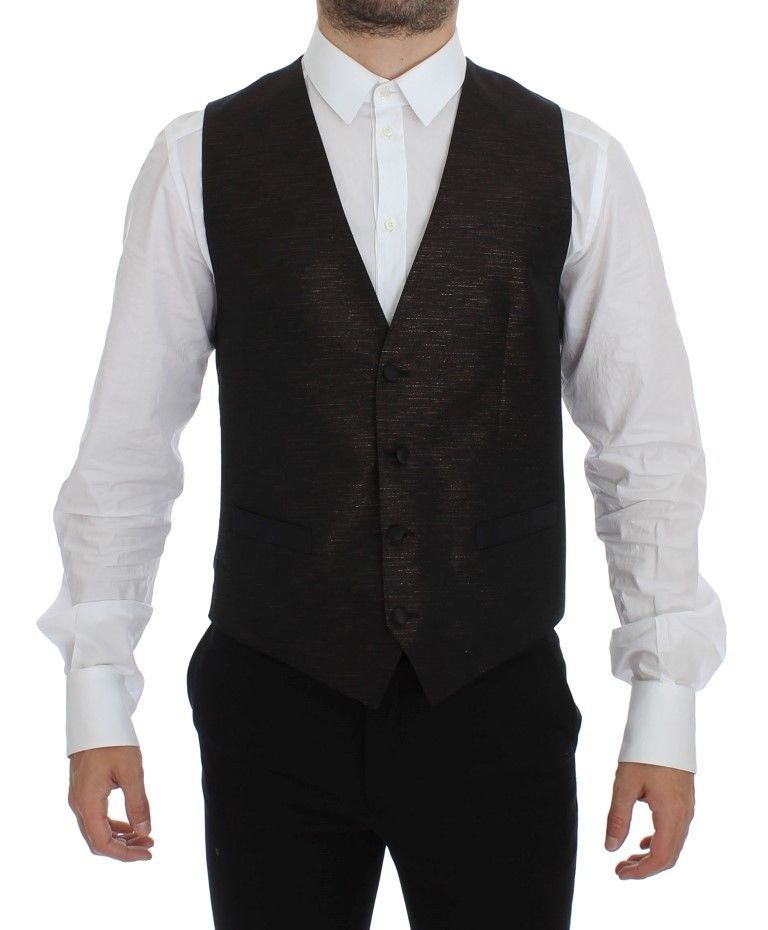 Zwarte wollen logojurk gilet