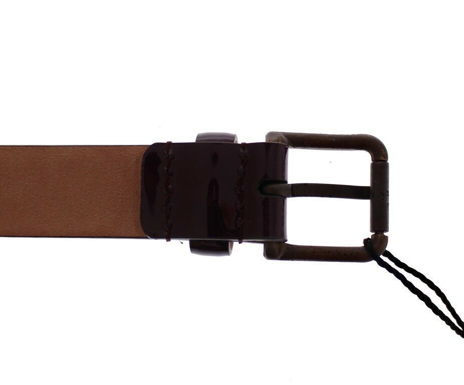 Paars lederen Cintura Gürtel riem met logo