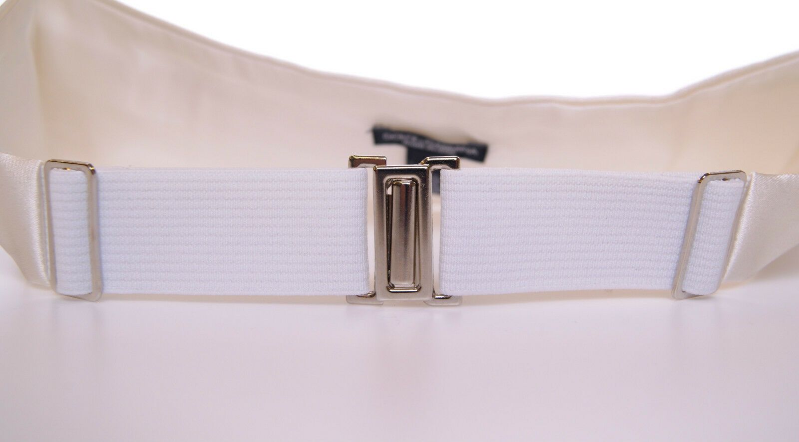 Witte taille smoking riem cummerbund