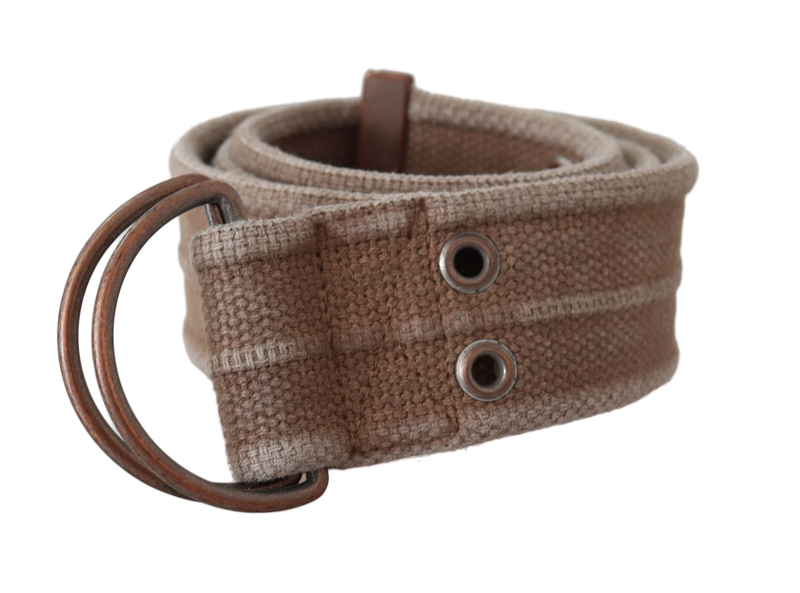 Beige leren logo riem sling Cintura gesp riem