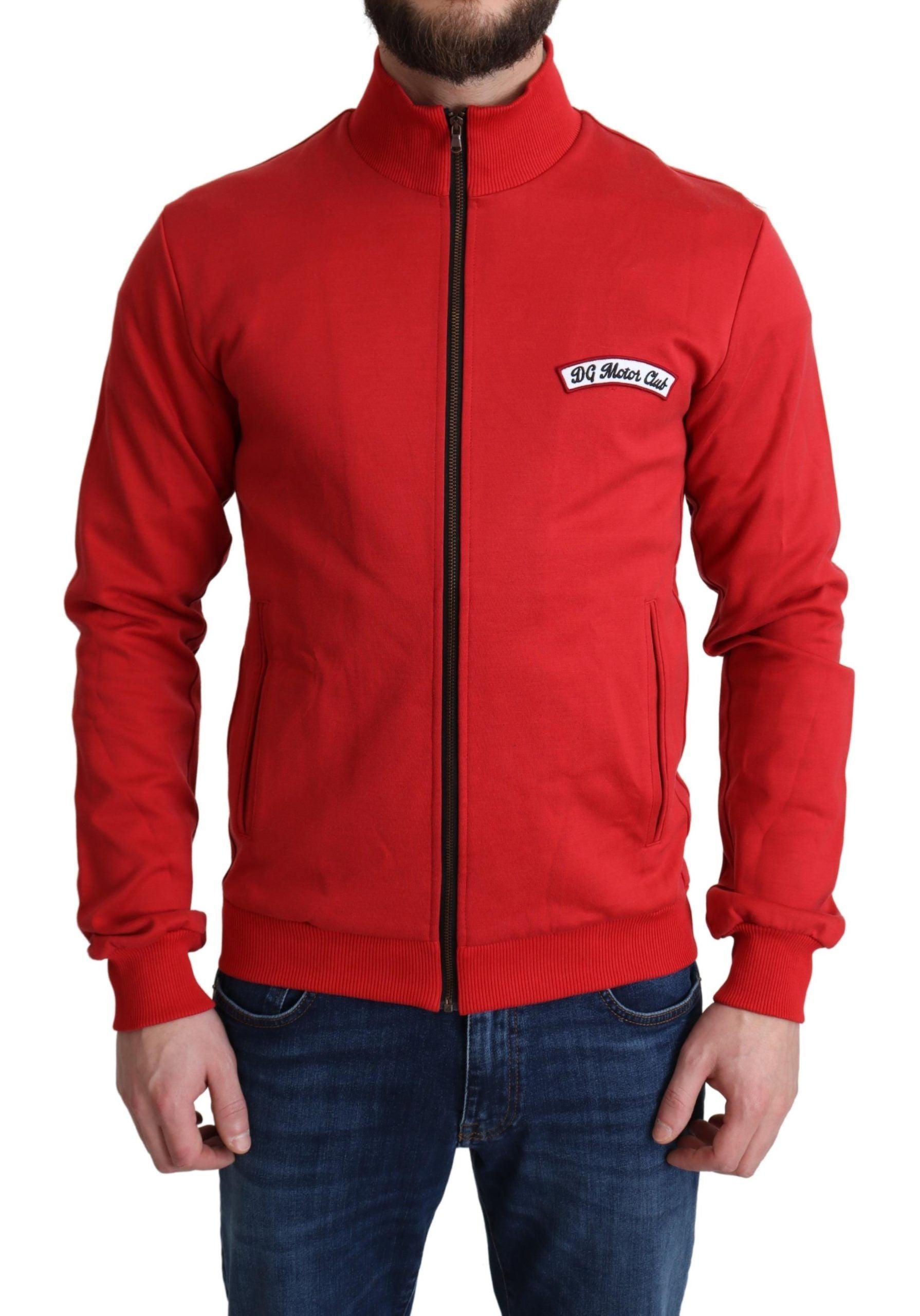 Rode DG Motor Club Cardigan Trui met Rits