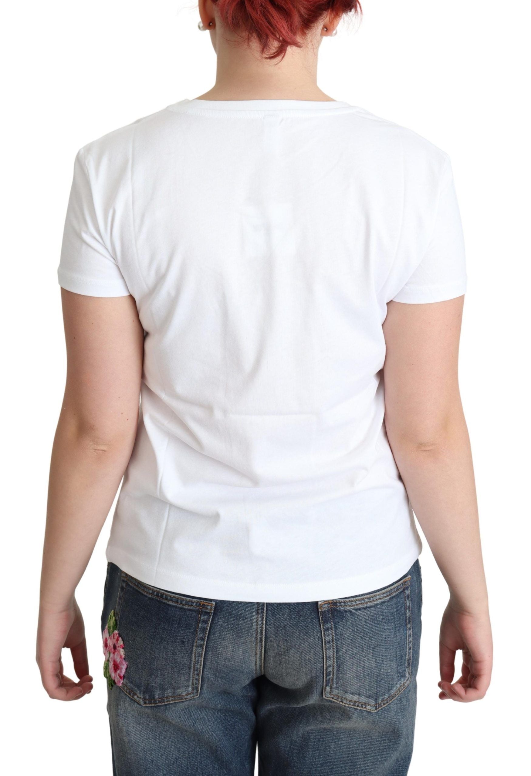 Wit katoenen Sunny Milano-print T-shirt