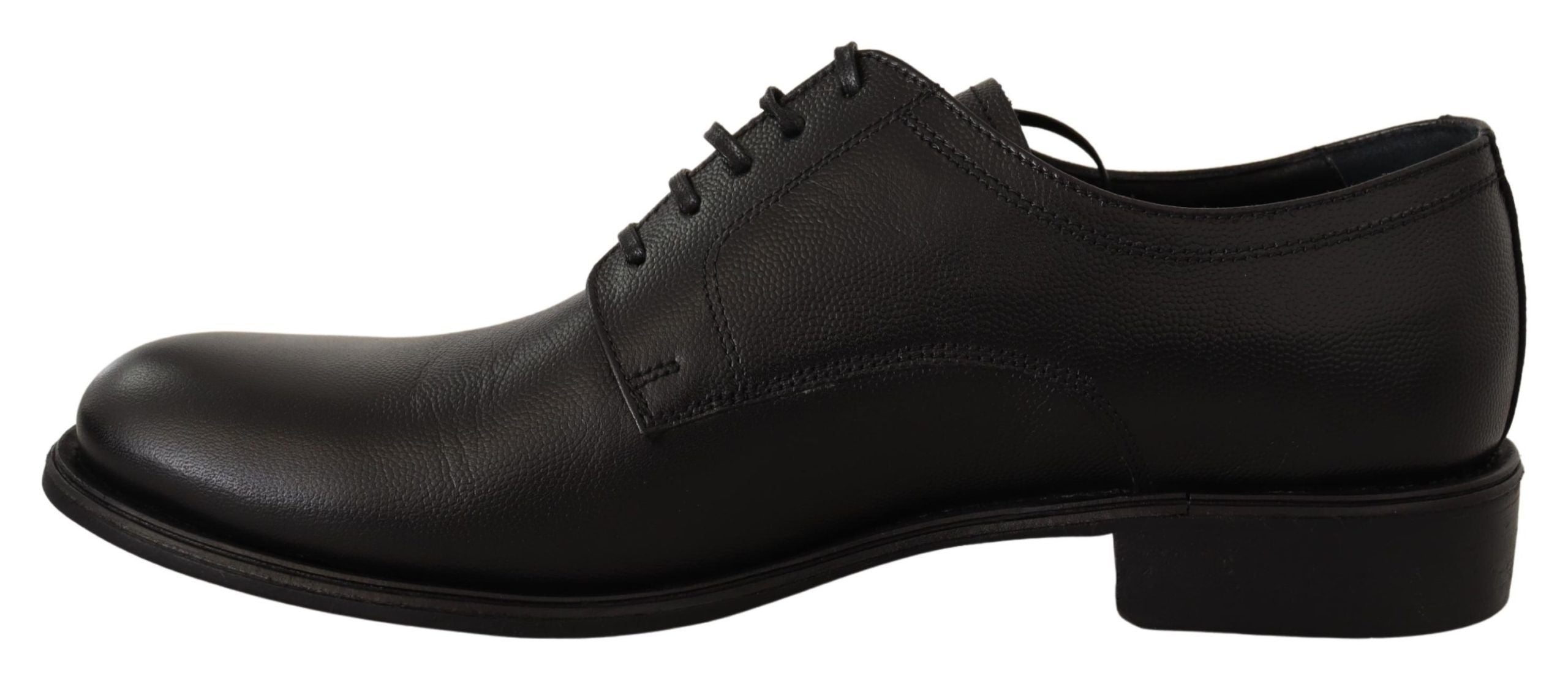 Zwarte leren veterschoenen voor heren