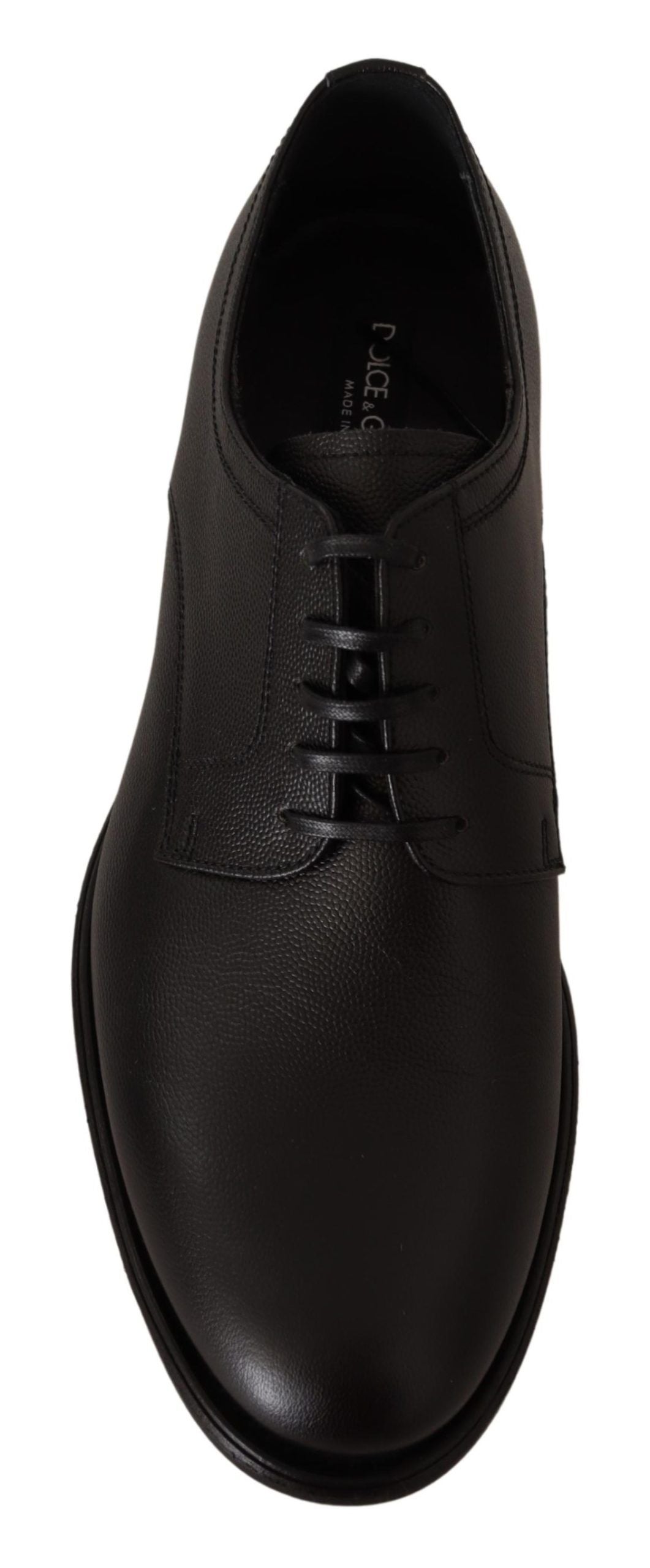 Zwarte leren veterschoenen voor heren
