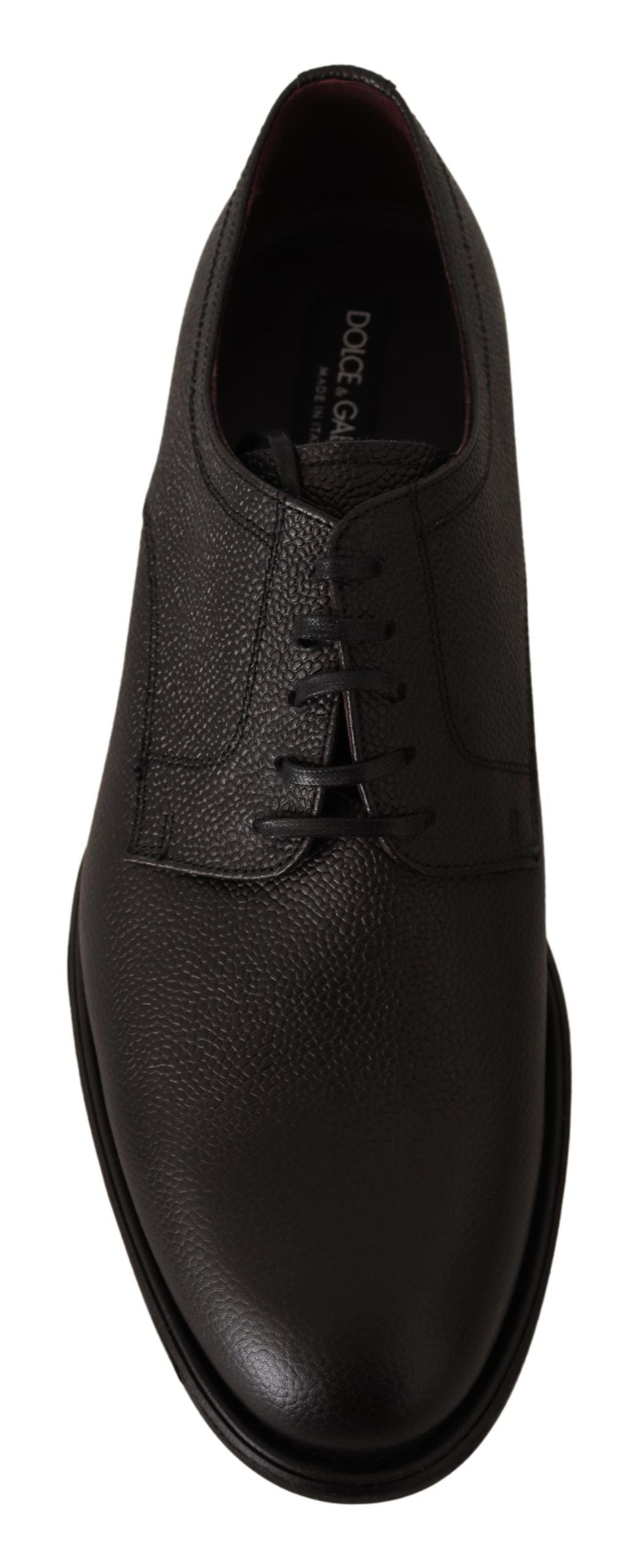 Zwarte leren veterschoenen voor heren