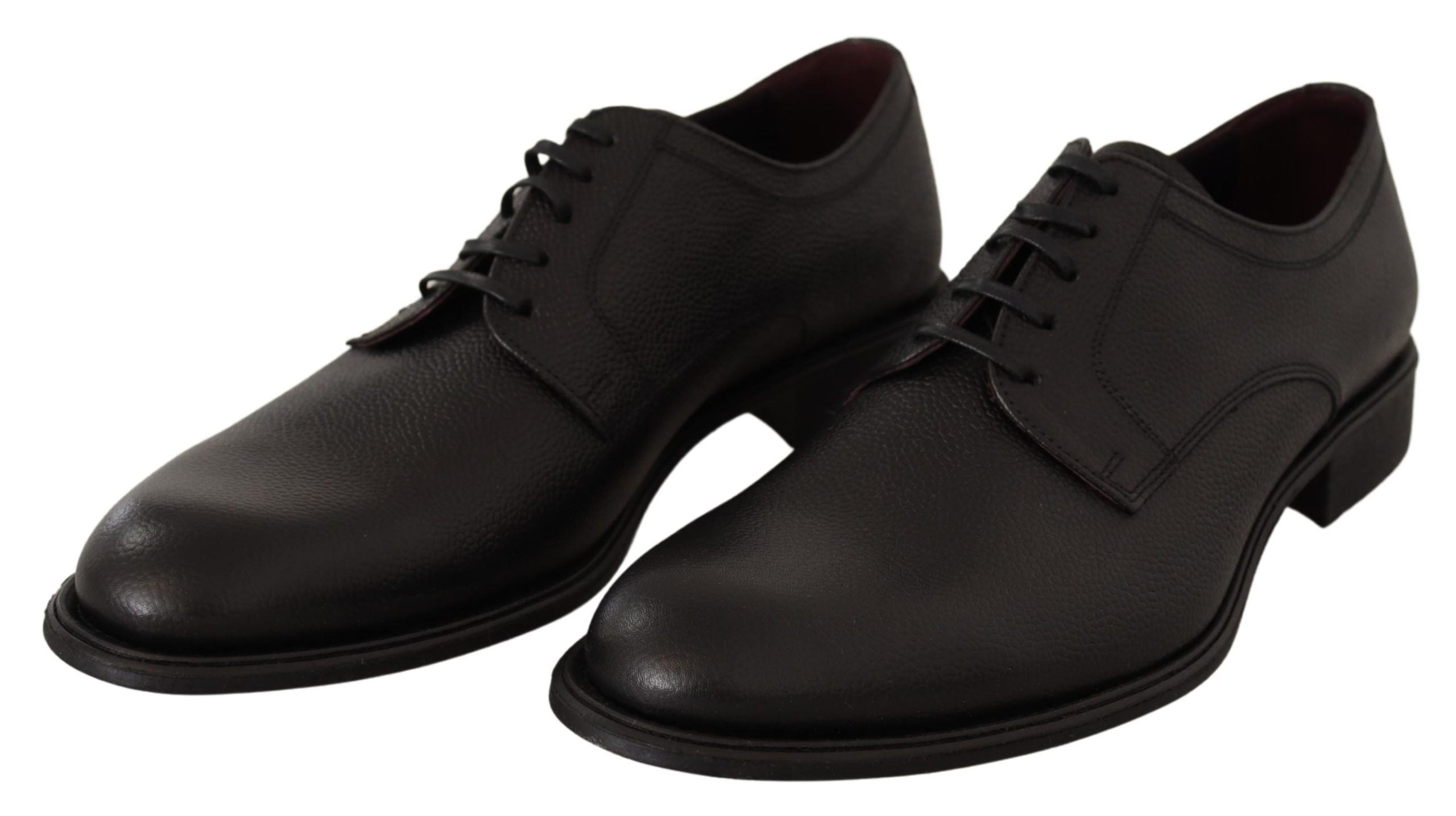 Zwarte leren veterschoenen voor heren