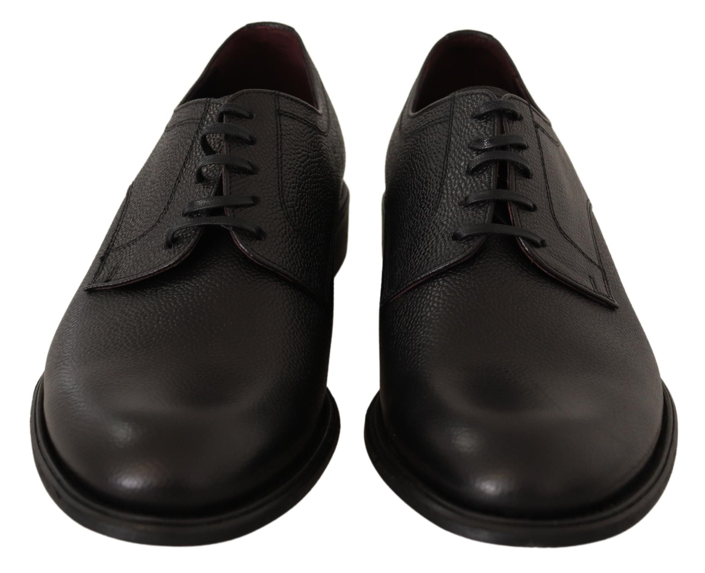 Zwarte leren veterschoenen voor heren