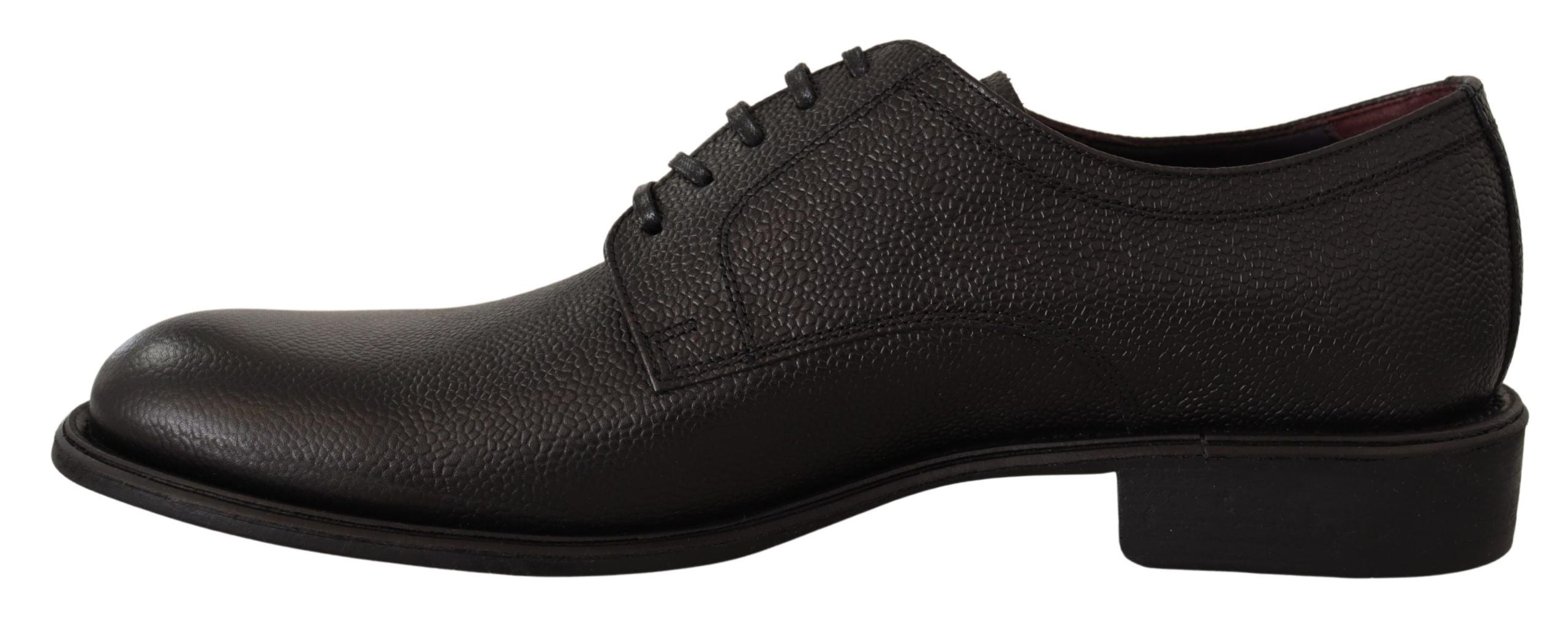 Zwarte leren veterschoenen voor heren
