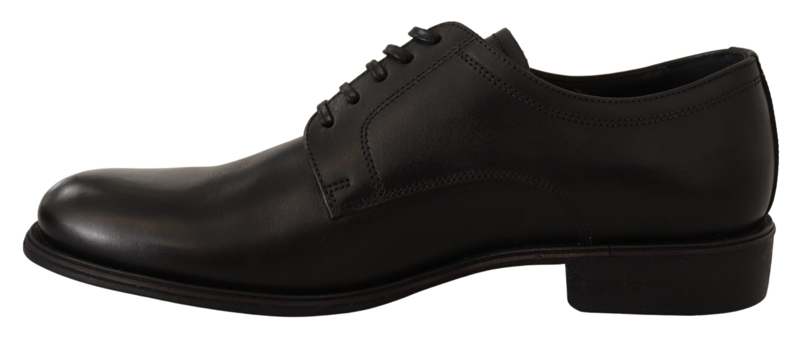 Zwarte leren veterschoenen voor heren