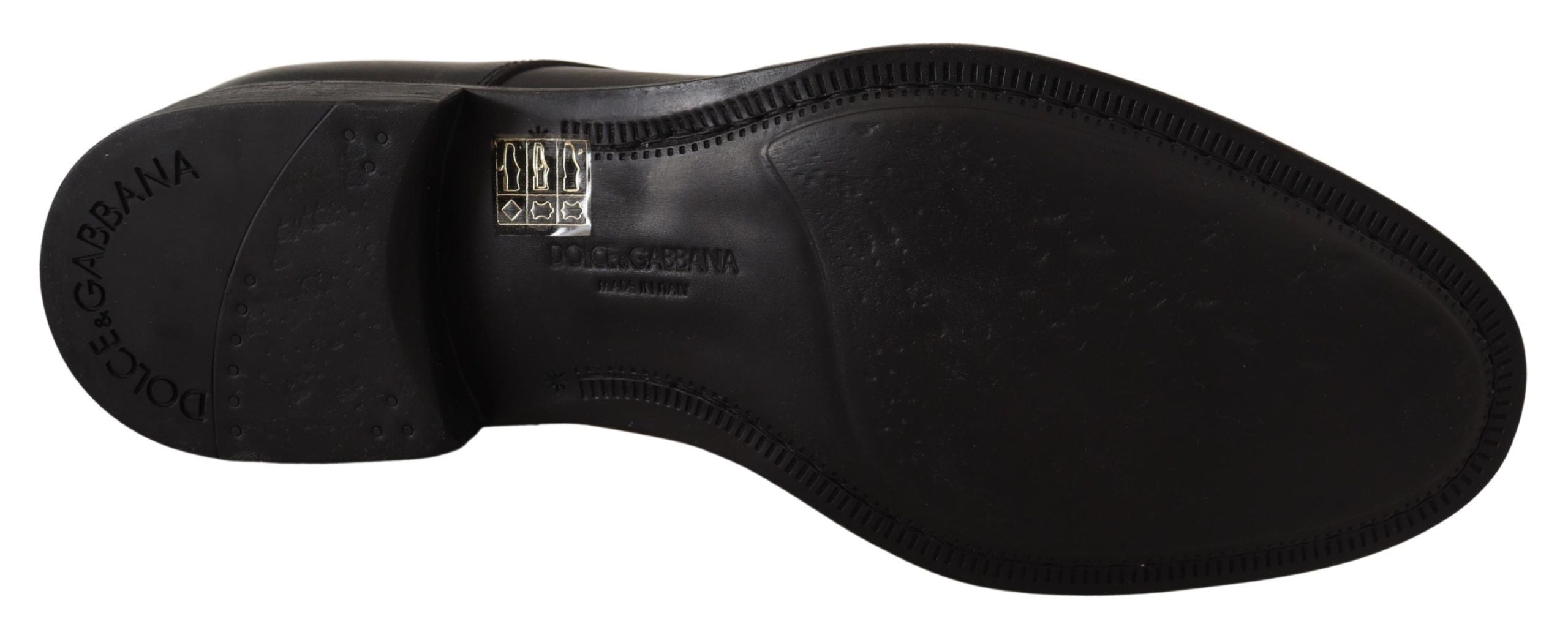 Zwarte leren veterschoenen voor heren