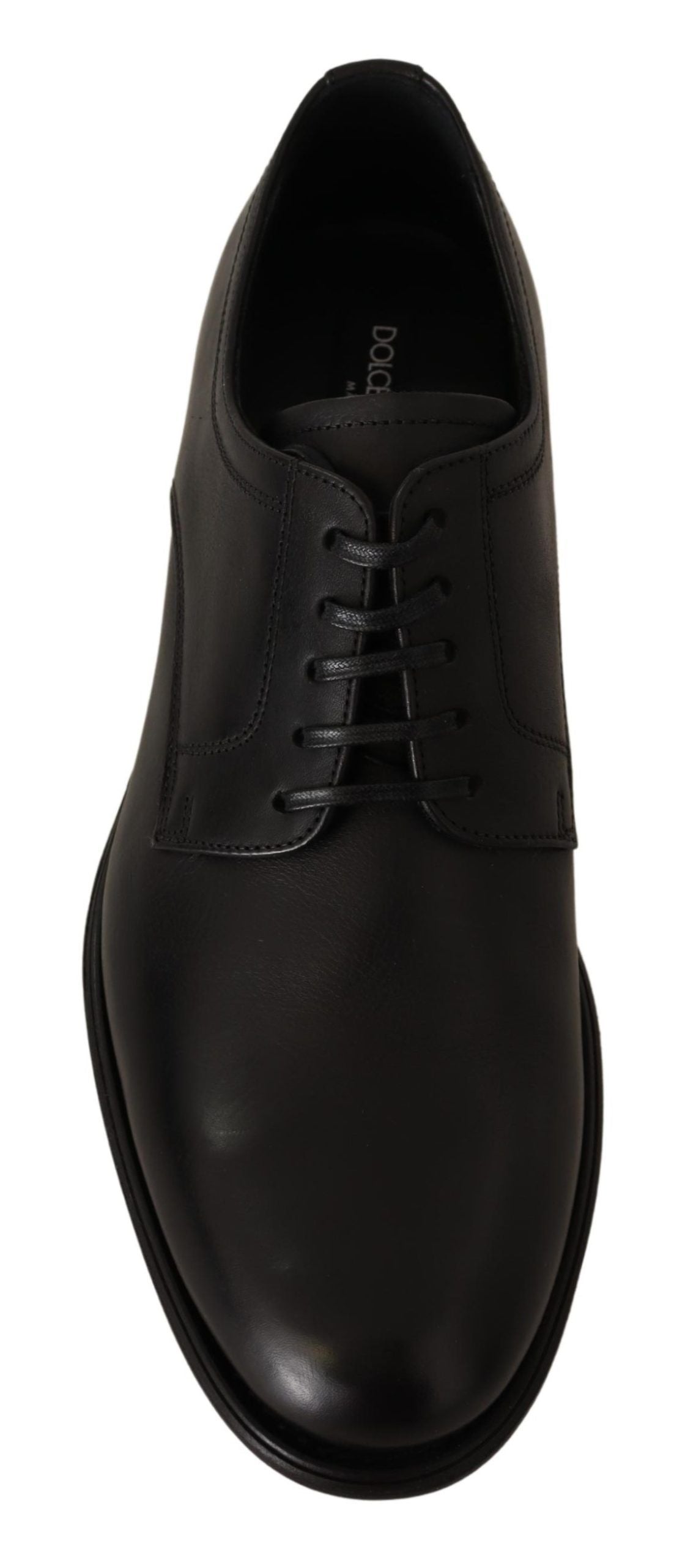 Zwarte leren veterschoenen voor heren