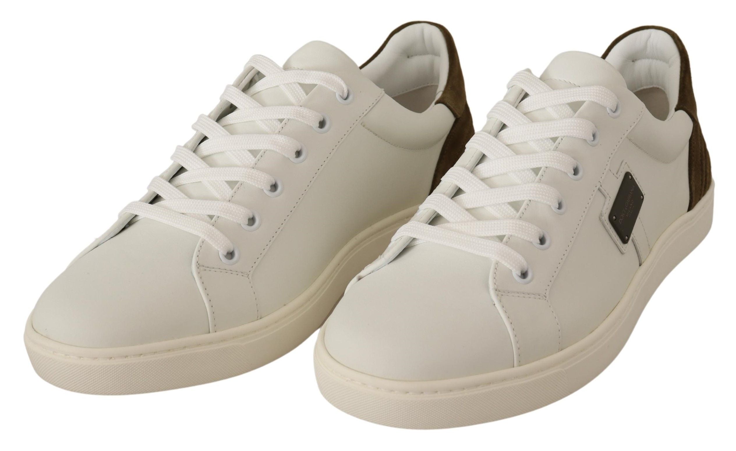 Witte suède leren lage sneakers voor heren