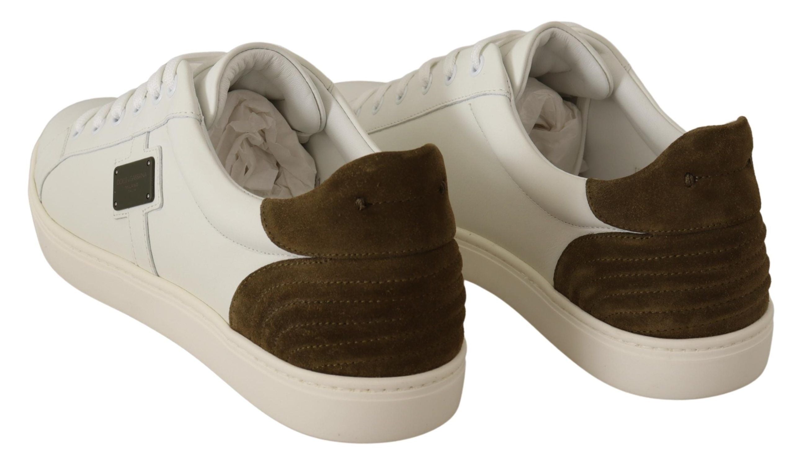 Witte suède leren lage sneakers voor heren