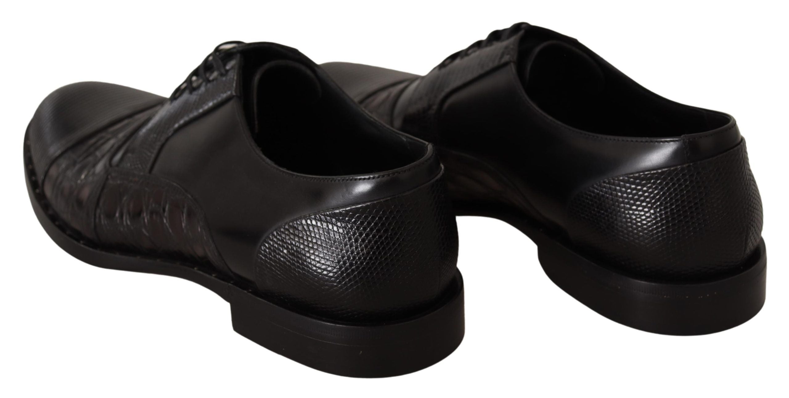 Zwarte leren exotische skins formele schoenen