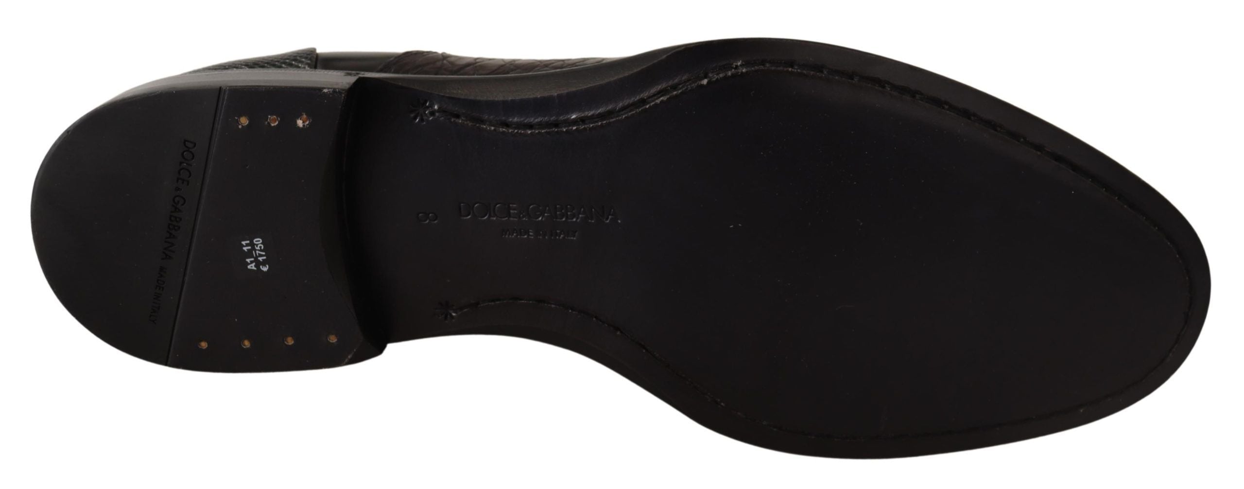 Zwarte leren exotische skins formele schoenen