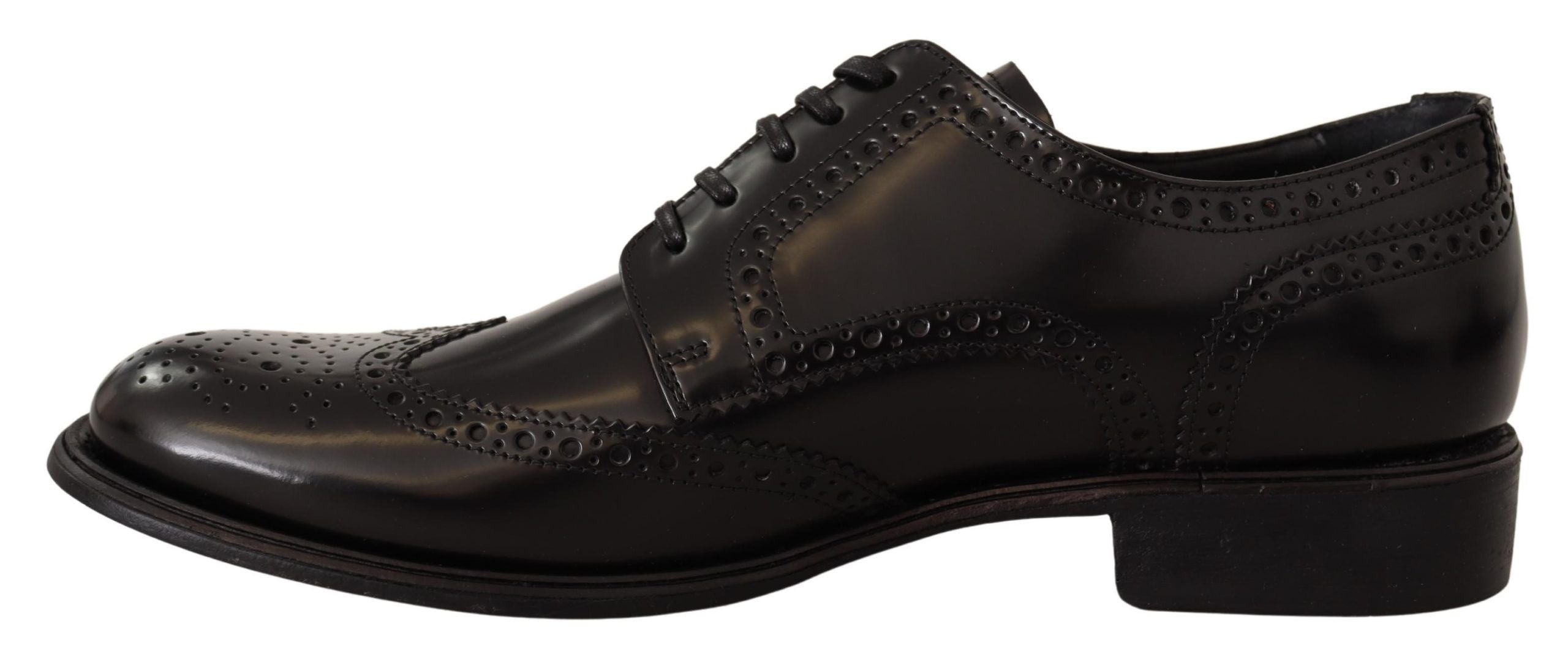 Zwarte leren Oxford Wingtip formele schoenen