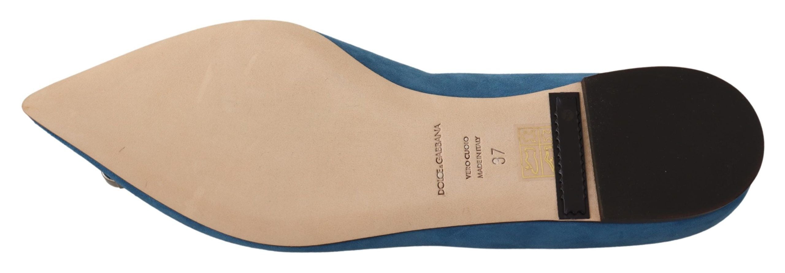 Blauwe suède kristallen loafers platte schoenen