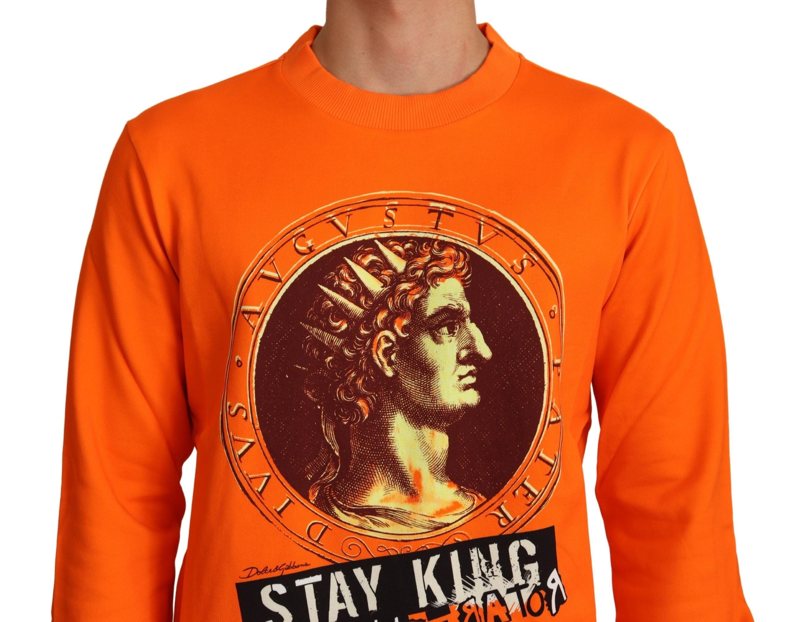 Oranje King Ceasar katoenen pullovertrui