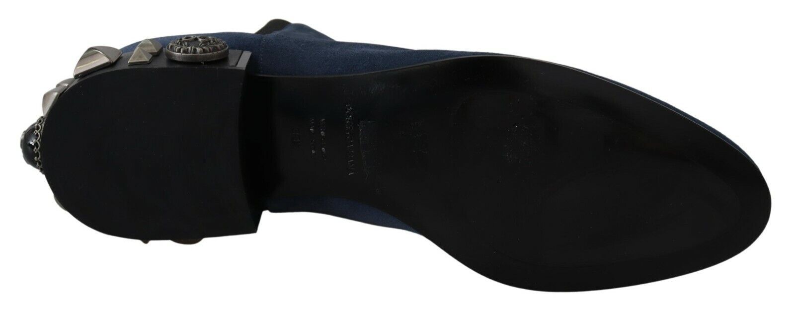 Blauwe suède laarzen met studs