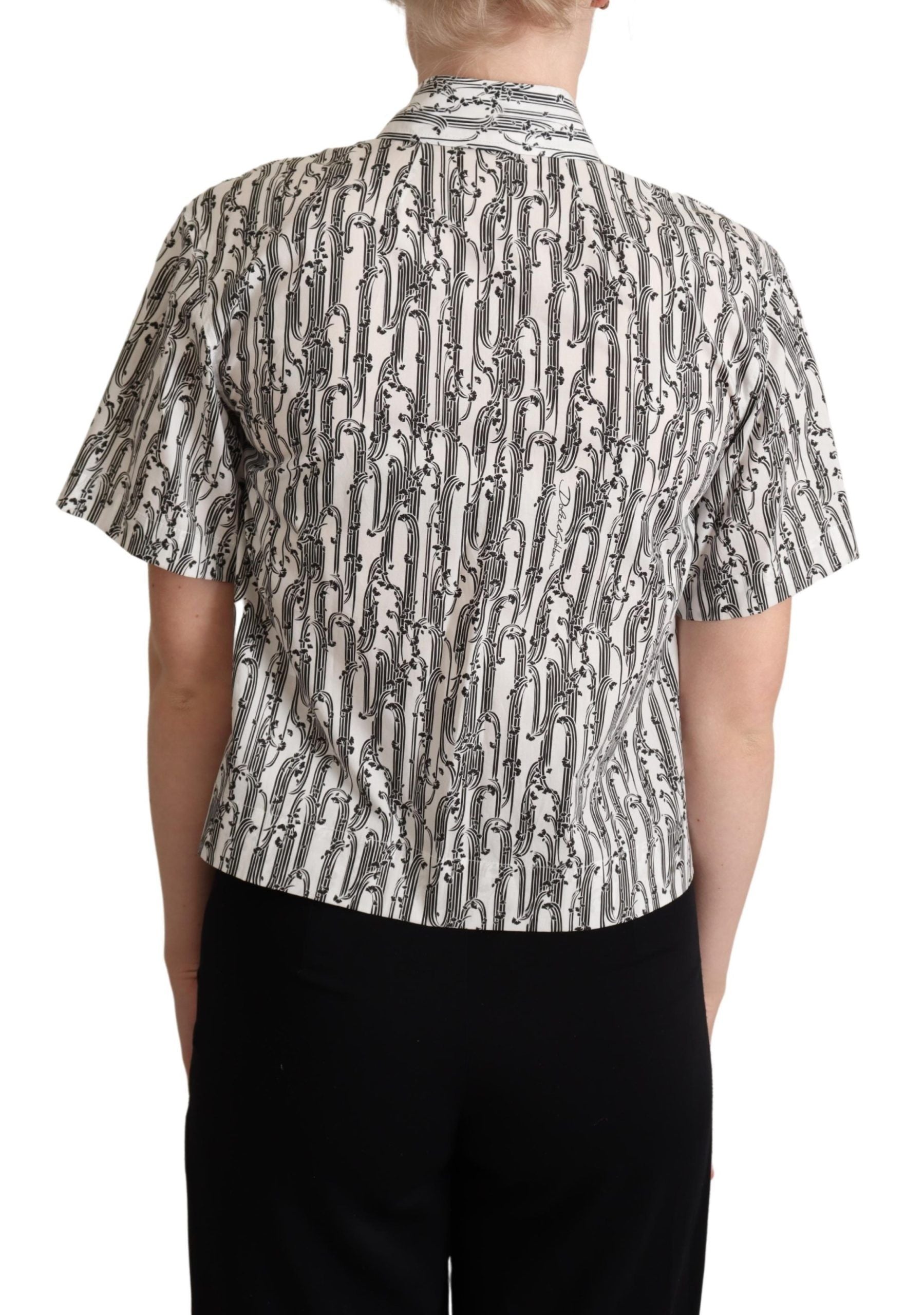 Wit blouse-overhemd met bloemenkraag
