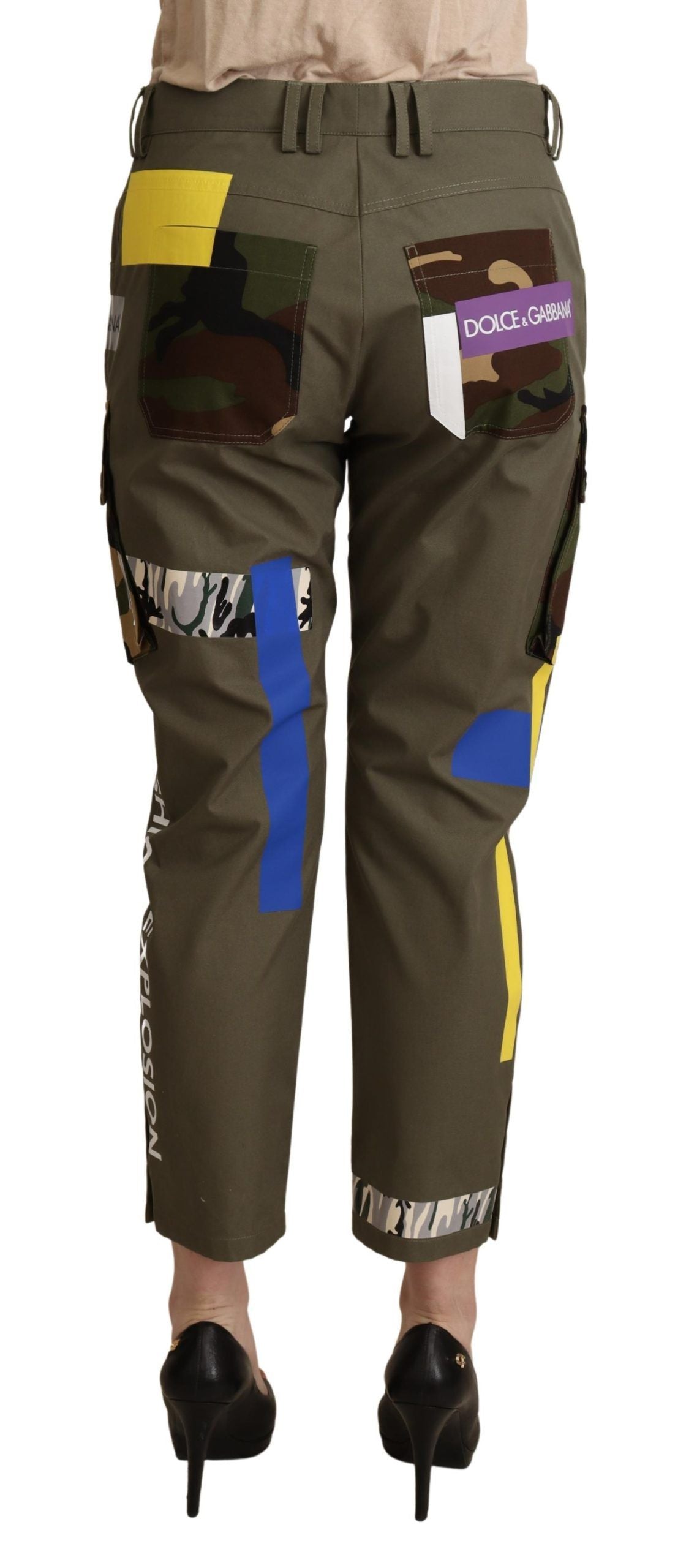 Groene militaire cargobroek katoenen broek