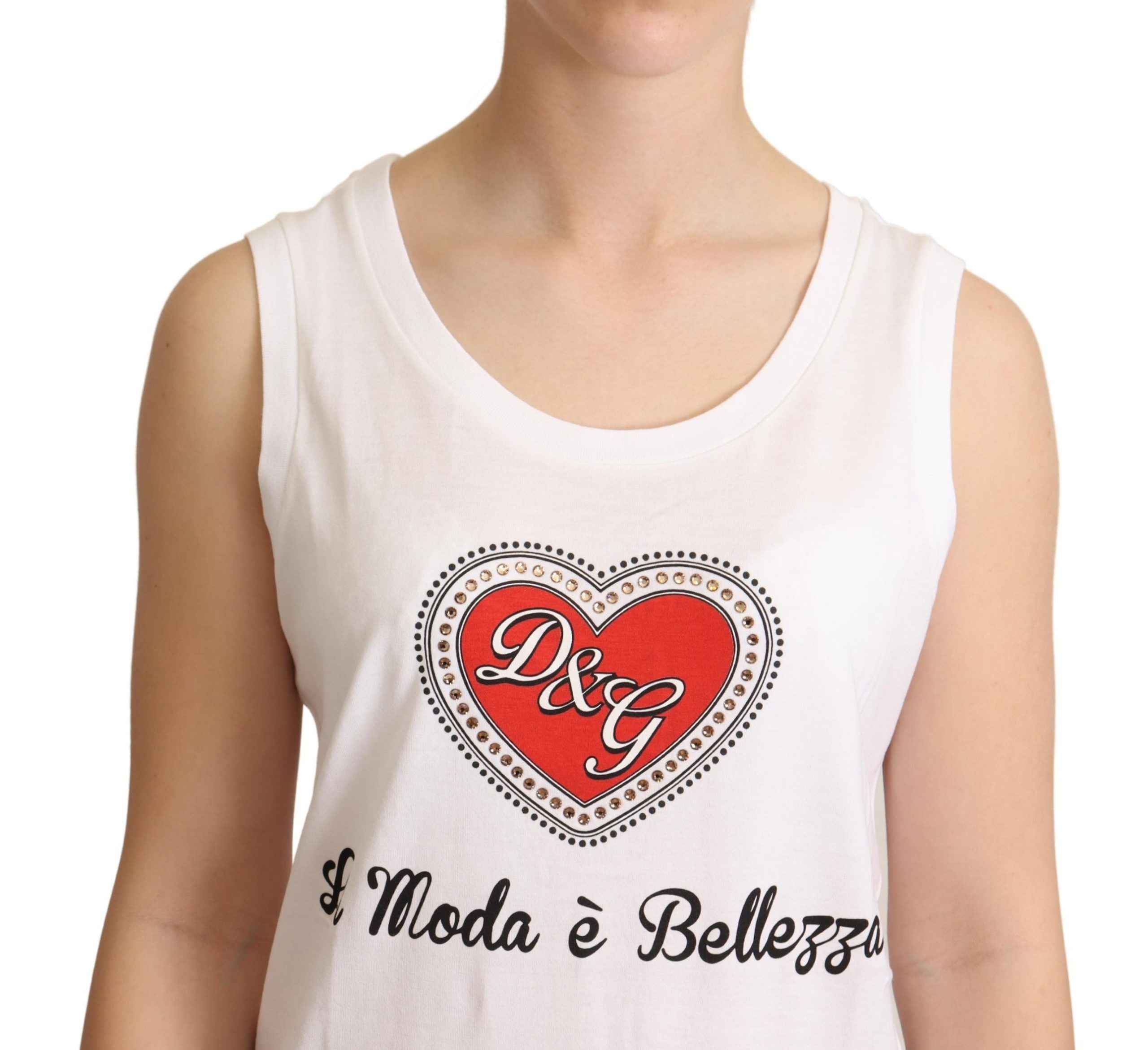 Wit La Moda Crystal Tank Top T-shirt