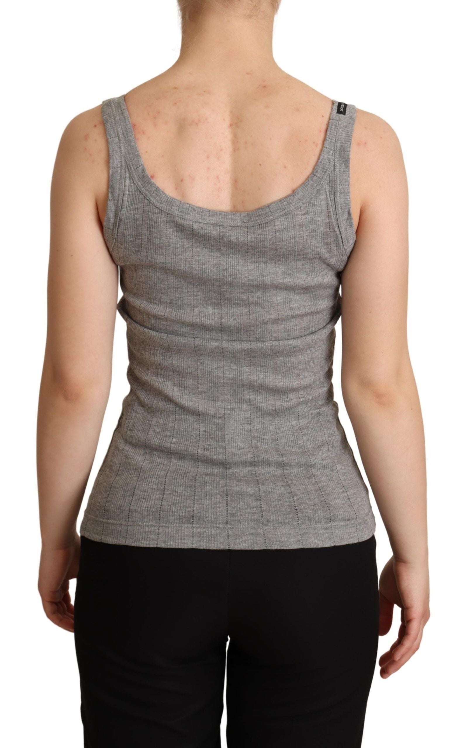 Grijs katoenen modal Canotta tanktop T-shirt