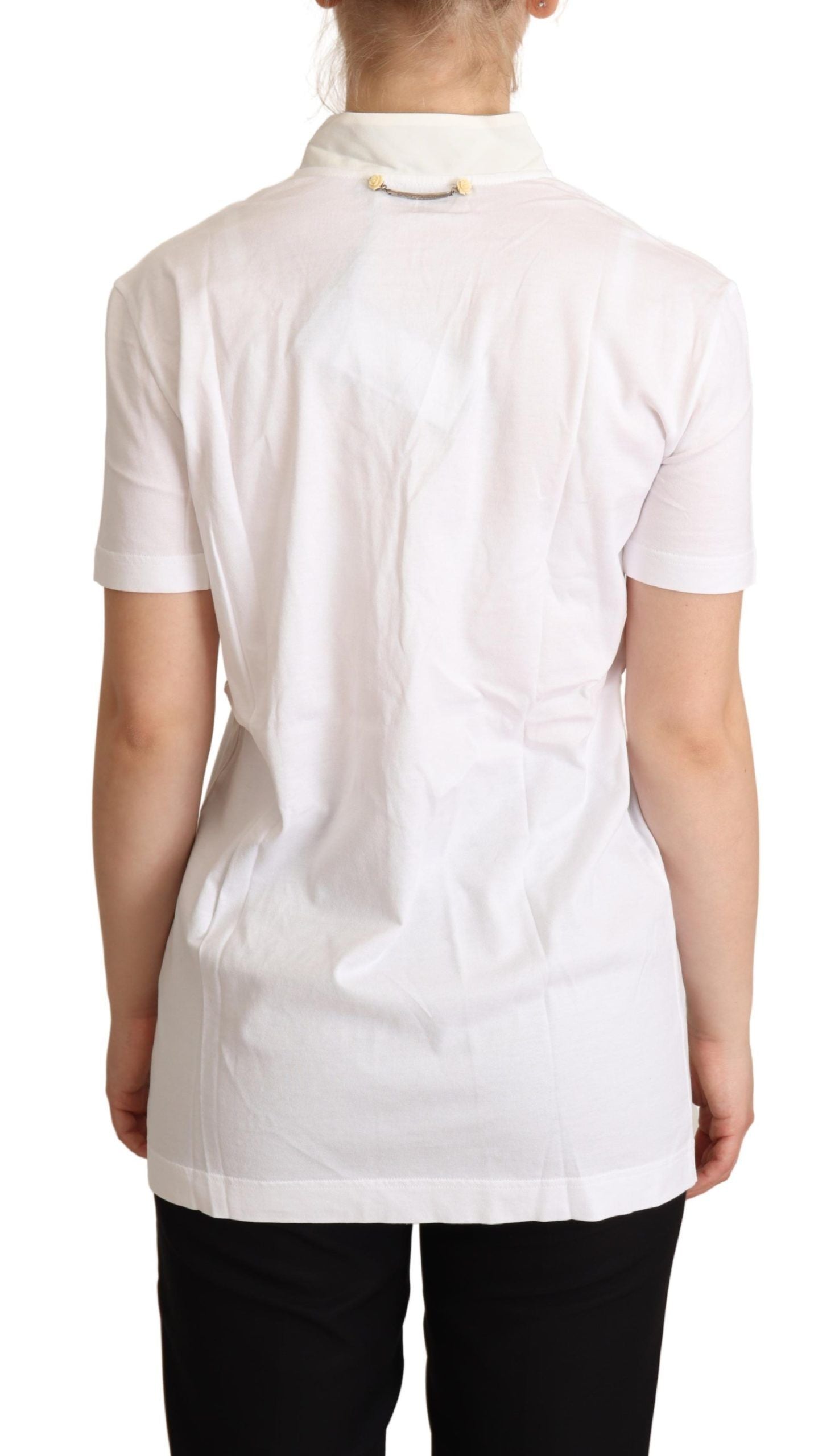 Wit katoenen zijden T-shirt met 'I'm In Love'-topje