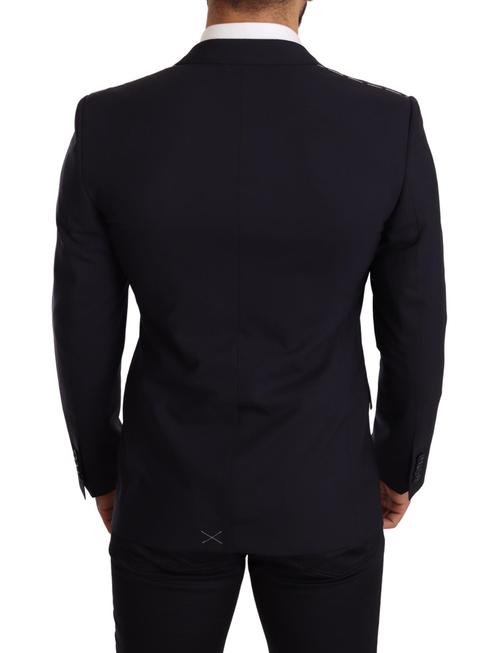 Marineblauwe wollen slim fit MARTINI blazer