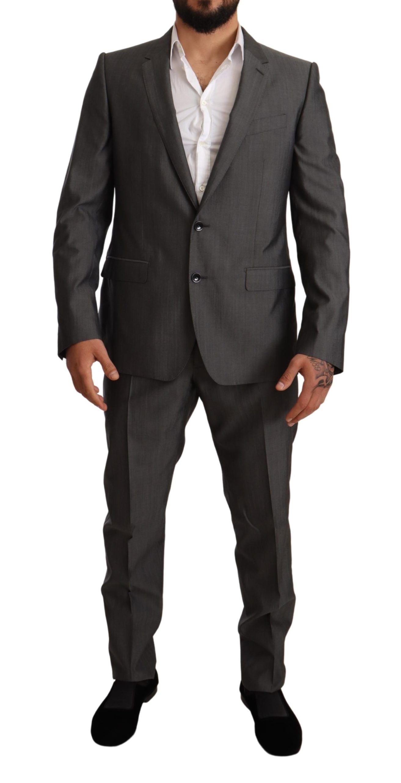 Grijs Metallic MARTINI Slim Fit Set Pak