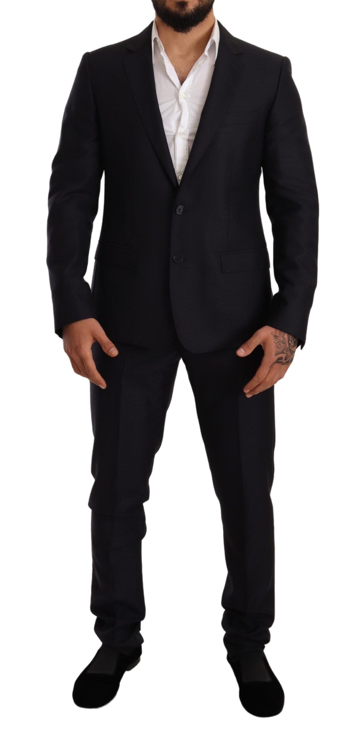 Blauw patroon MARTINI SLIM FIT 2-delig pak