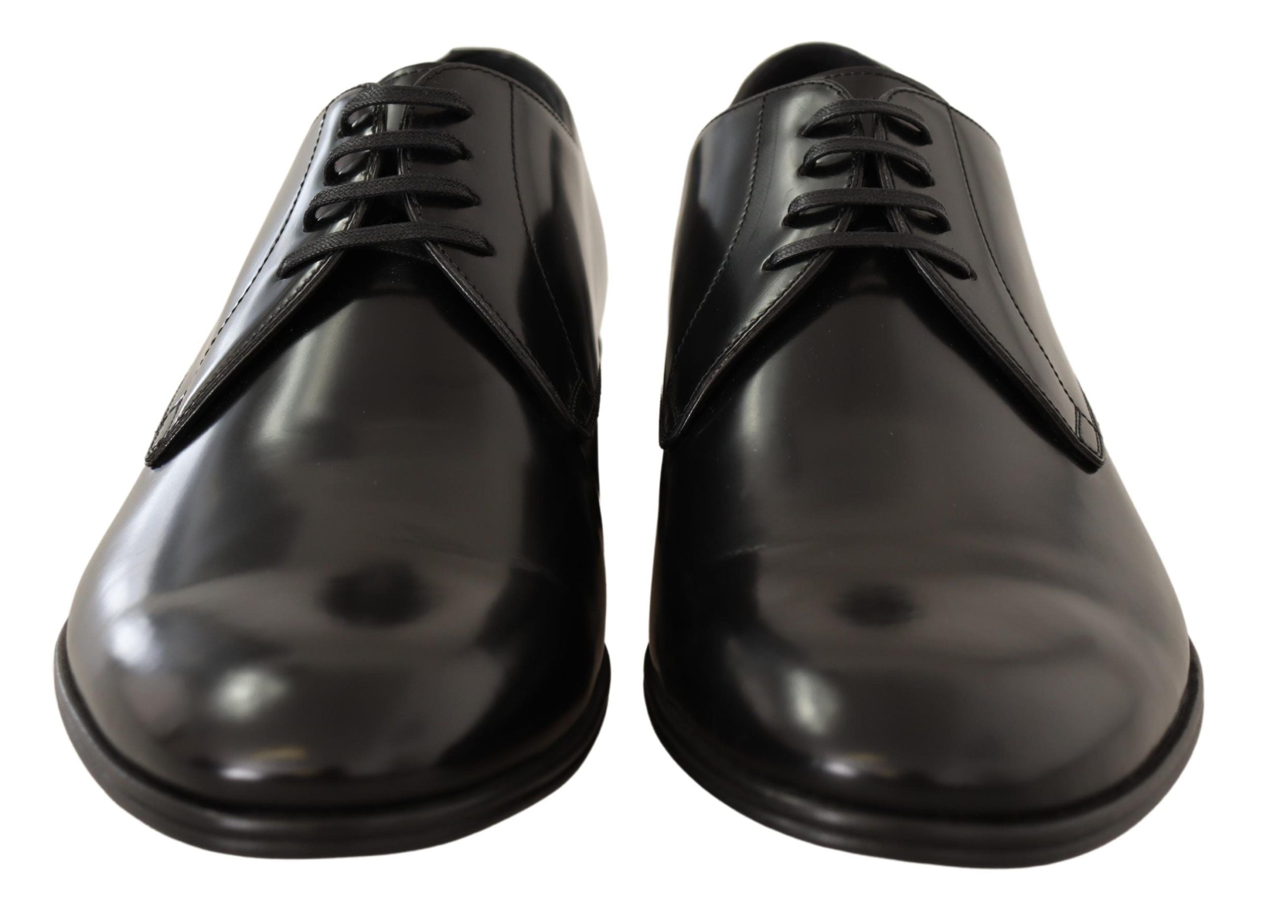 Zwarte leren veterschoenen voor heren