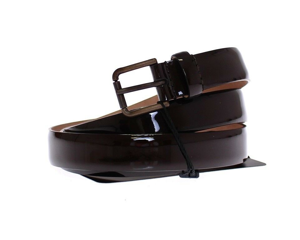 Bruine leren logo riem Cintura riem