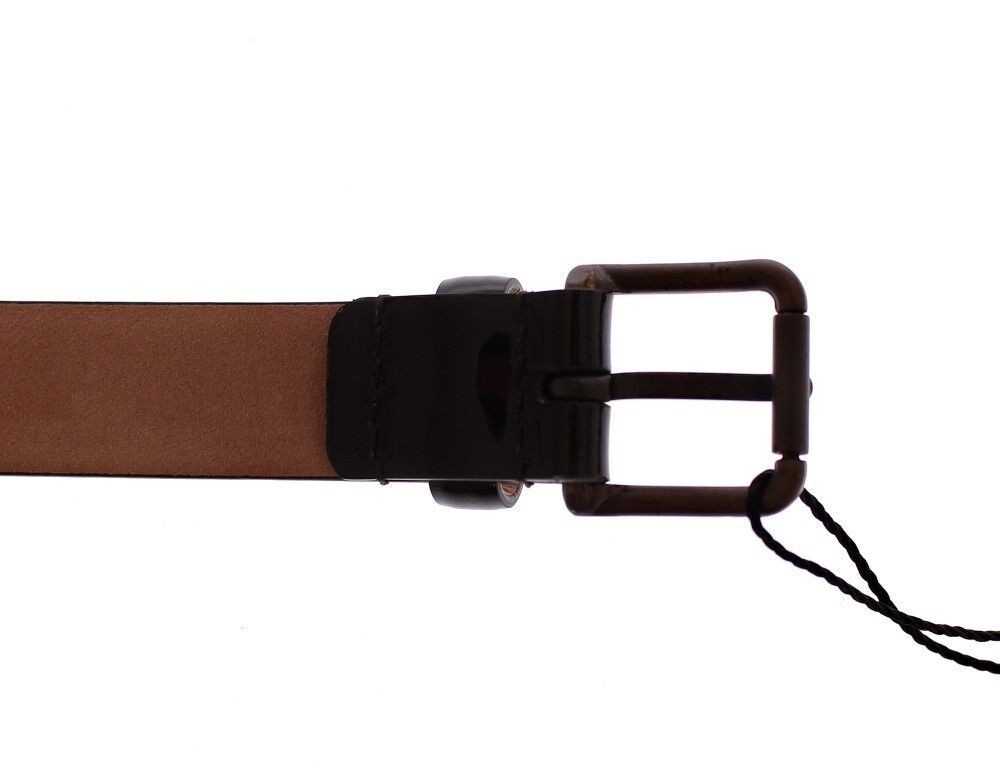Bruine leren logo riem Cintura riem