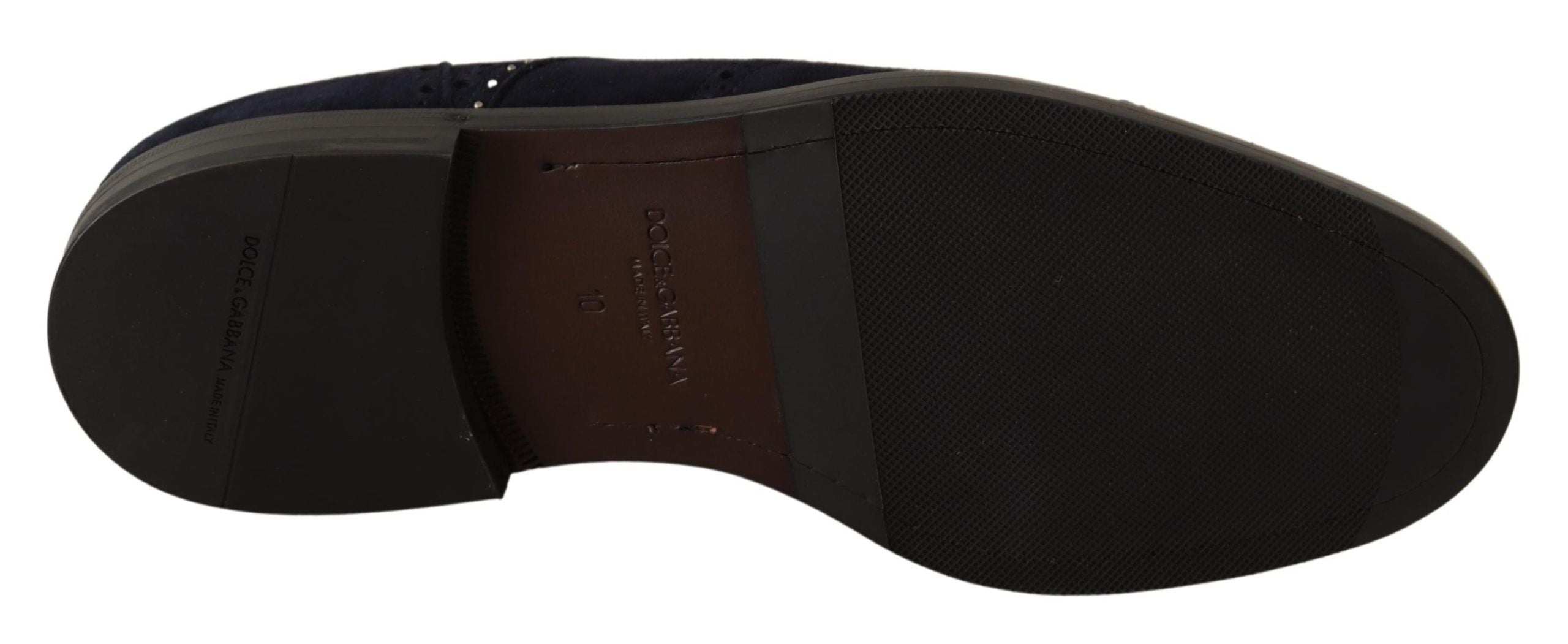 Blauwe suède derby schoenen met studs