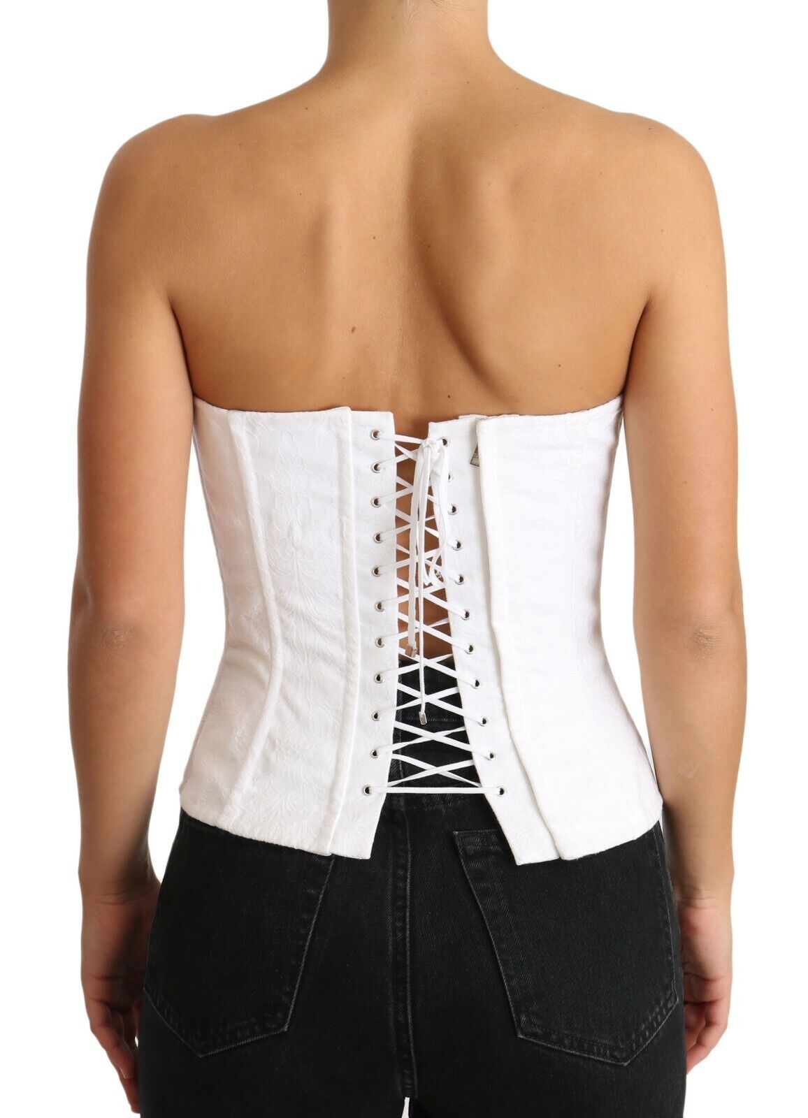 Wit PALERMO Bustier Katoenen Top Korset