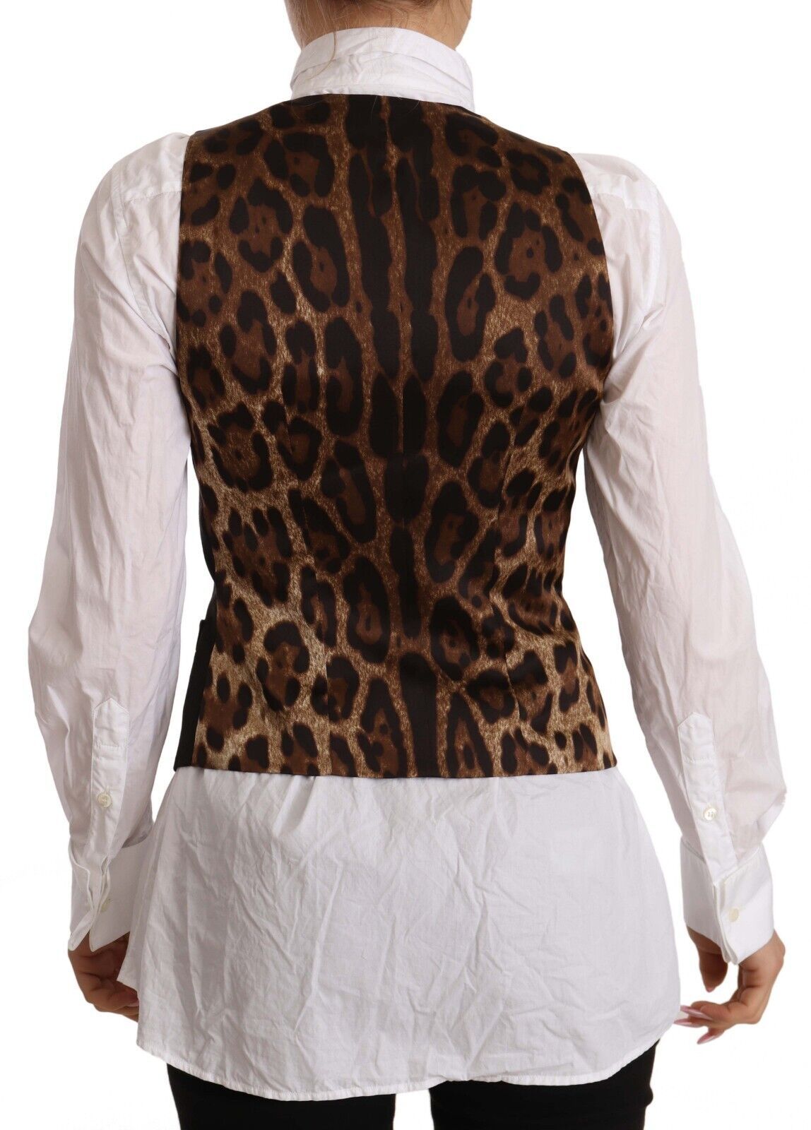 Zwarte mouwloze top van polyester met knoopjes